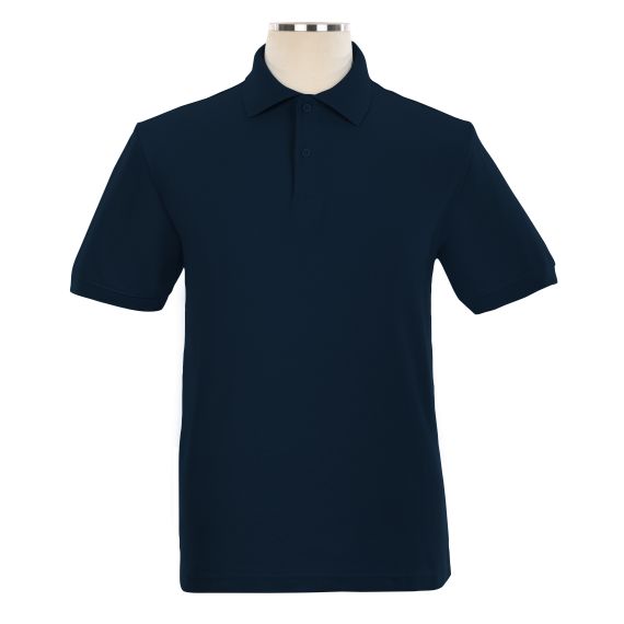 Full size image of Classic Comfort Short Sleeve Polo (in color NAVY)