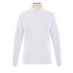 Polos - Long Sleeve Pique Golf Shirt - Female