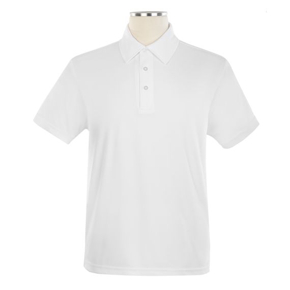 Full size image of Short Sleeve Performance Golf Shirt - Male (in color WHITE)