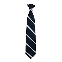 Thumbnail of Navy/White Stripe Clip-on Tie (in color NAVY)