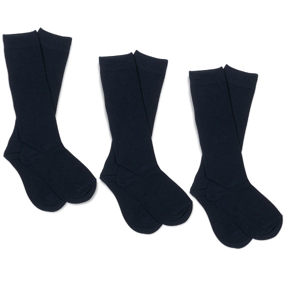 Full size image of Knee Socks-3 Pack (in color NAVY)