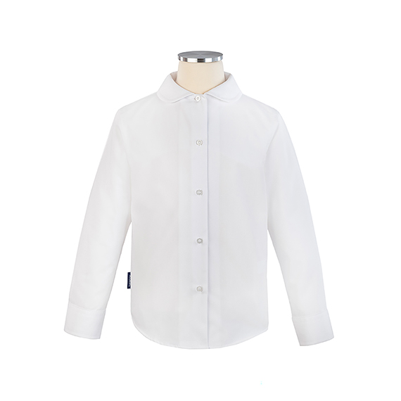 Full size image of Long Sleeve Peter Pan Blouse- Female (in color WHITE)