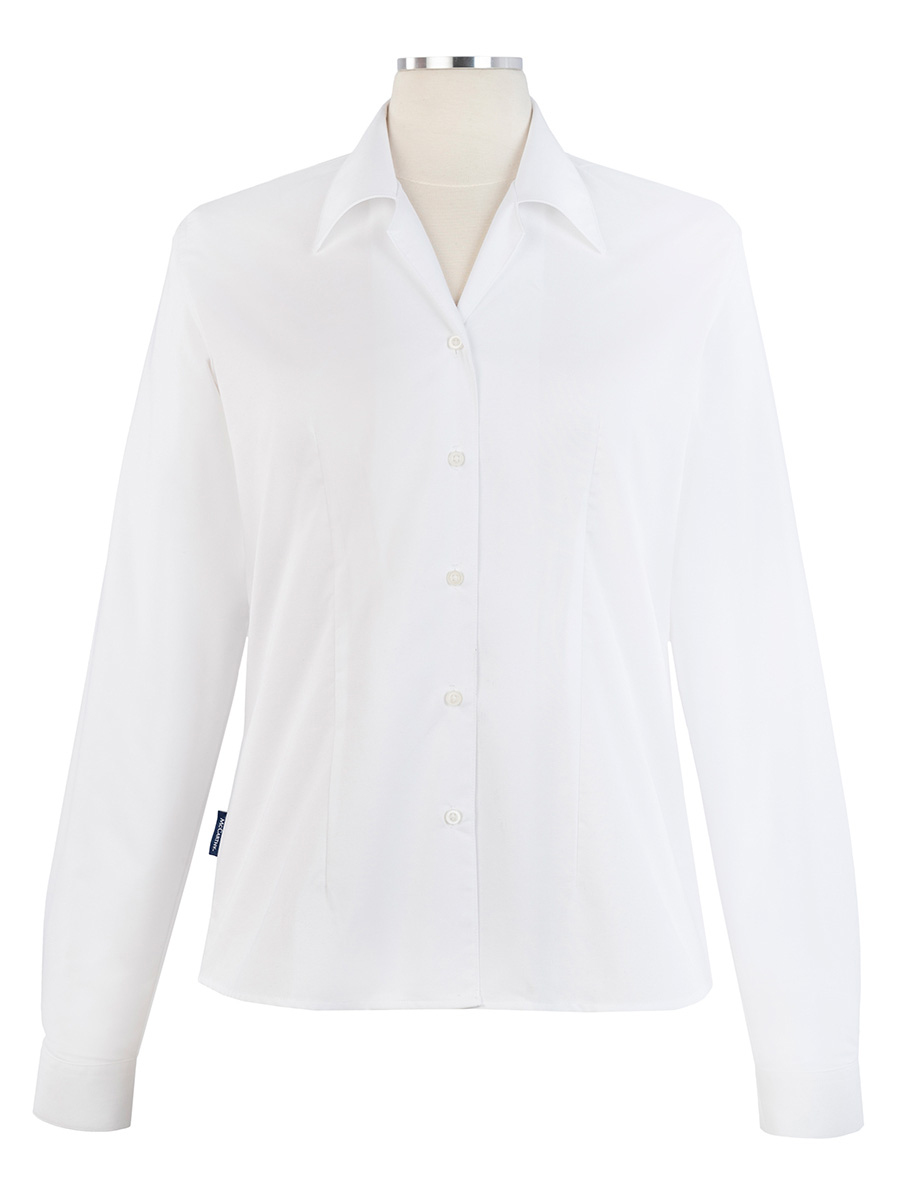 Full size image of Long Sleeve French Cut Blouse - Female (in color WHITE)