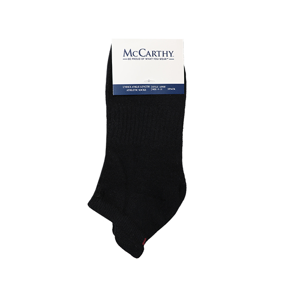 Full size image of Active Sock 3 Pack - Unisex (in color BLACK)