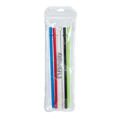 LUNCH PRODUCTS - Reusable Straws with Brush - Set of 5