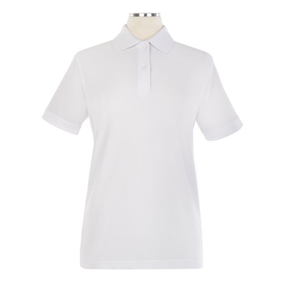 Full size image of Clearance Short Sleeve Golf Shirt - Female (in color WHITE)