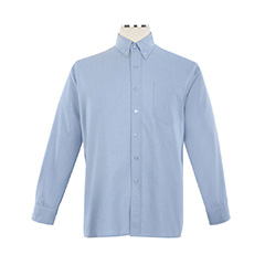 Thumbnail of Long Sleeve Button Down Oxford Shirt - Unisex - CFS (in color Light Blue)