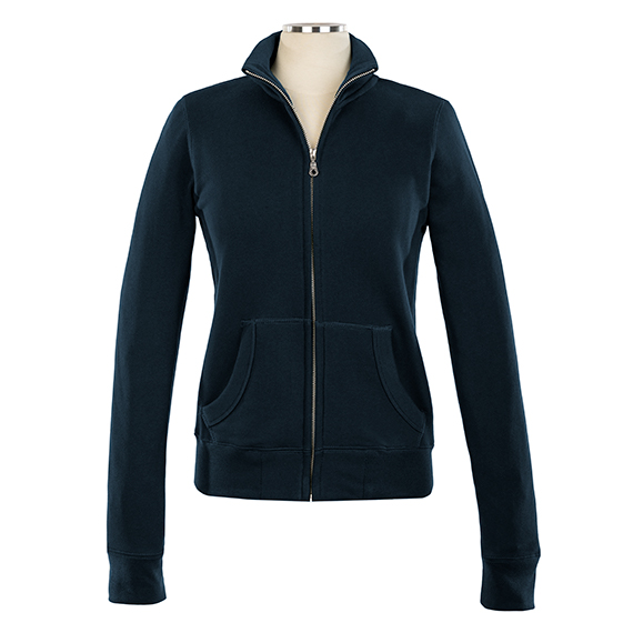 Full size image of Full Zip Sweat Top - Female (in color NAVY)