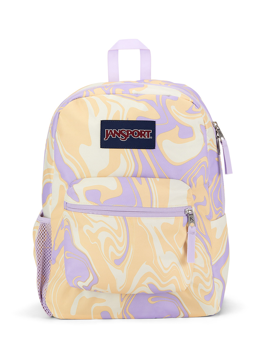 Full size image of 'CROSS TOWN' - Jansport Knapsack - in Hydrodip (in color YELLOW PURPLE)