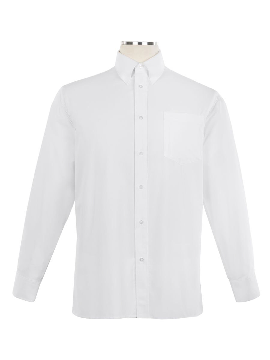 Full size image of Long Sleeve Dress Shirt (in color WHITE)