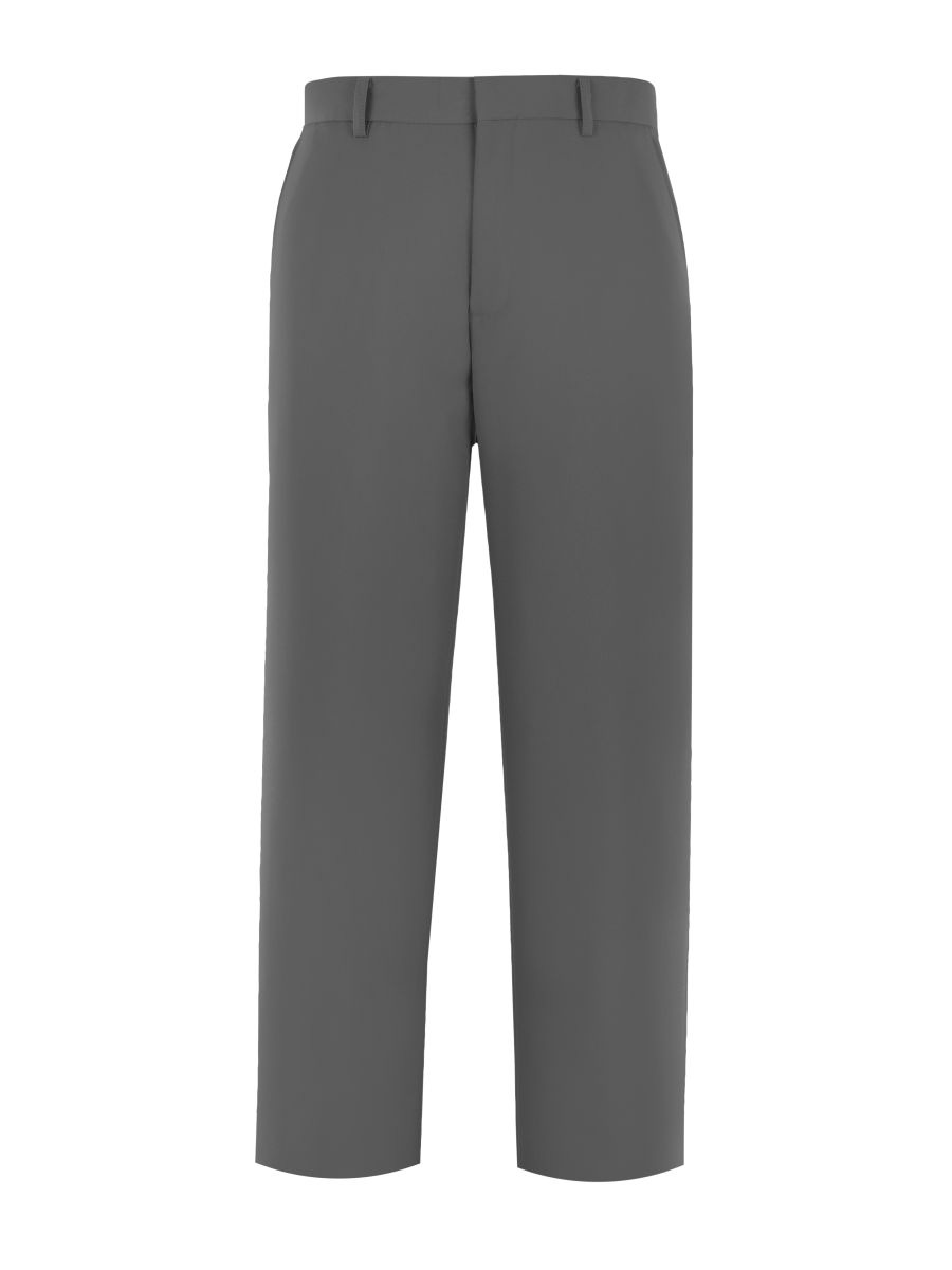 Full size image of Flat Front Dress Pant (in color Grey)