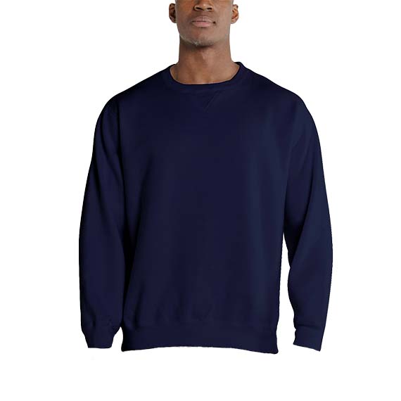 Full size image of Adult Crewneck Sweatshirt - Unisex (in color NAVY)