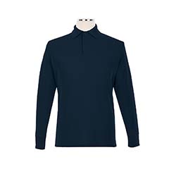Thumbnail of Long Sleeve Cotton Golf Shirt - Unisex (in color NAVY)